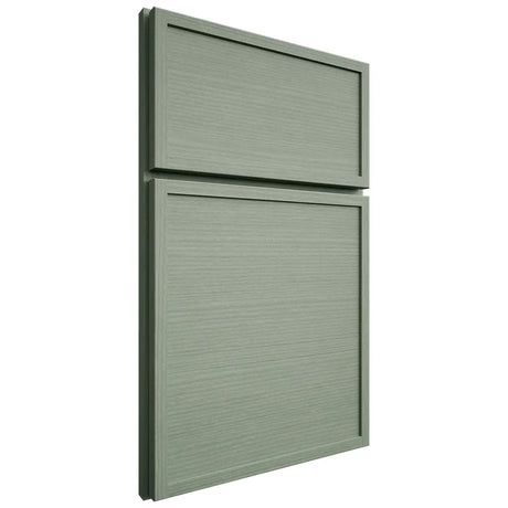 Shiloh Cabinetry Full Overlay Napa Horizontal White Oak Rift Cut Moss Door