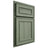 Shiloh Cabinetry Full Overlay Napa Vertical Hickory Plain Cut Moss Door