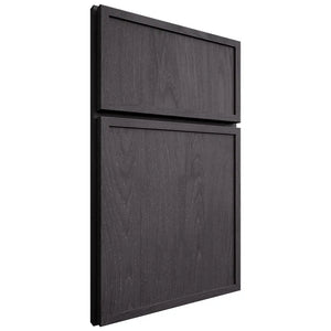 Shiloh Cabinetry Full Overlay Napa Vertical Red Oak Plain Cut Harbor Door