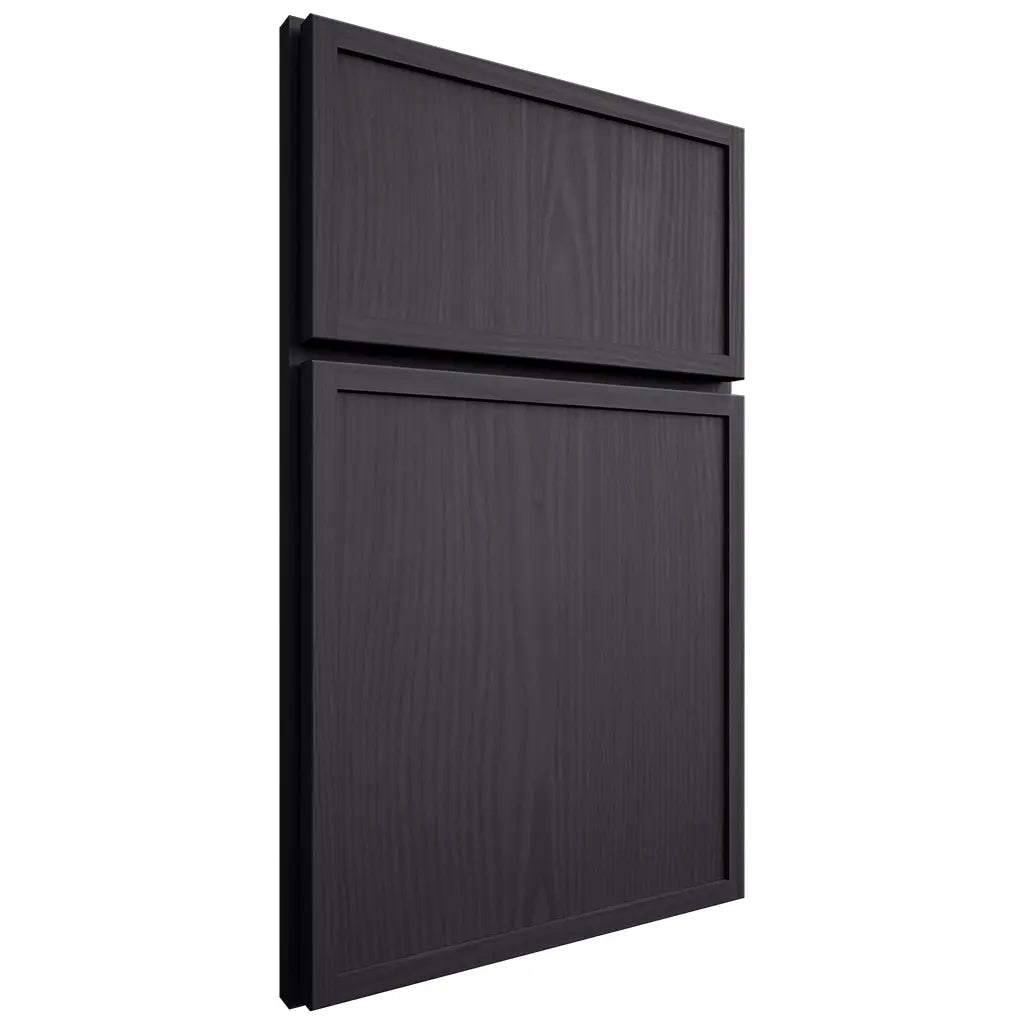 Shiloh Cabinetry Full Overlay Napa Vertical White Oak Plain Cut Harbor Door