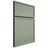 Shiloh Cabinetry Full Overlay Napa Vertical White Oak Plain Cut Moss Door