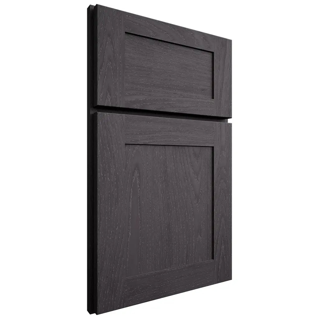 Shiloh Cabinetry Full Overlay New Haven Red Oak Plain Cut Harbor Door