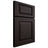 Shiloh Cabinetry Full Overlay Oxford Alder Plain Cut Espresso Door
