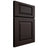 Shiloh Cabinetry Full Overlay Oxford Maple Plain Cut Espresso Door