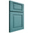 Shiloh Cabinetry Full Overlay Oxford Red Oak Plain Cut Aqua Door