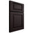 Shiloh Cabinetry Full Overlay Oxford Red Oak Plain Cut Espresso Door