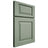 Shiloh Cabinetry Full Overlay Oxford White Oak Plain Cut Moss Door