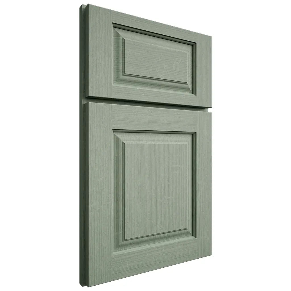 Shiloh Cabinetry Full Overlay Oxford White Oak Quarter Sawn Moss Door
