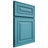Shiloh Cabinetry Full Overlay Portland Alder Plain Cut Aqua Door