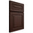 Shiloh Cabinetry Full Overlay Portland Alder Plain Cut Umber Door