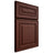 Shiloh Cabinetry Full Overlay Portland Maple Plain Cut Sable Door