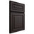 Shiloh Cabinetry Full Overlay Portland Poplar Plain Cut Carbon Door
