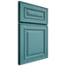 Shiloh Cabinetry Full Overlay Portland Red Oak Plain Cut Aqua Door
