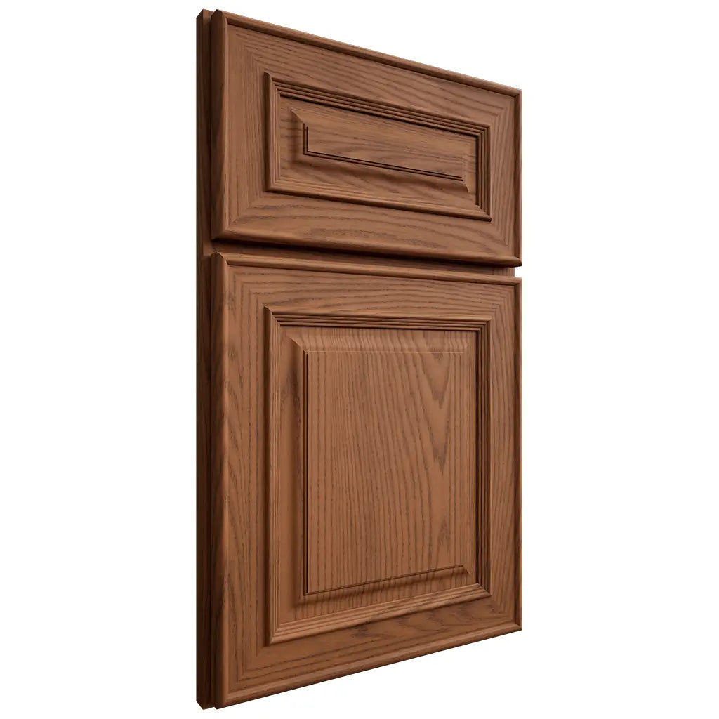 Shiloh Cabinetry Full Overlay Portland Red Oak Plain Cut Braun Door