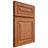 Shiloh Cabinetry Full Overlay Portland Red Oak Plain Cut Harvest Door