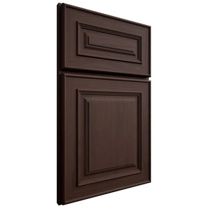 Shiloh Cabinetry Full Overlay Portland Walnut Plain Cut Bison Door