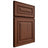 Shiloh Cabinetry Full Overlay Portland Walnut Plain Cut Rye Door