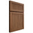 Shiloh Cabinetry Full Overlay Reeded Malibu Alder Plain Cut Walnut Door
