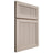 Shiloh Cabinetry Full Overlay Reeded Malibu Alder Plain Cut White Sands Door