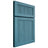 Shiloh Cabinetry Full Overlay Reeded Malibu Hickory Plain Cut Aqua Door