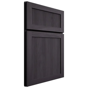 Shiloh Cabinetry Full Overlay Reeded Malibu Hickory Plain Cut Harbor Door