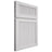Shiloh Cabinetry Full Overlay Reeded Malibu Paintable Polar Door