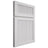Shiloh Cabinetry Full Overlay Reeded Malibu Paintable Pure White Door