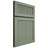 Shiloh Cabinetry Full Overlay Reeded Malibu Poplar Plain Cut Moss Door