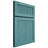 Shiloh Cabinetry Full Overlay Reeded Malibu Red Oak Plain Cut Aqua Door