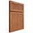 Shiloh Cabinetry Full Overlay Reeded Malibu Red Oak Plain Cut Harvest Door