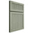 Shiloh Cabinetry Full Overlay Reeded Malibu Red Oak Plain Cut Moss Door