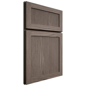 Shiloh Cabinetry Full Overlay Reeded Malibu White Oak Plain Cut Clay Door