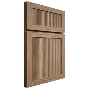 Shiloh Cabinetry Full Overlay Reeded Malibu White Oak Plain Cut Natural Door