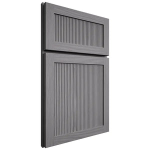 Shiloh Cabinetry Full Overlay Reeded Malibu White Oak Plain Cut Sterling Door