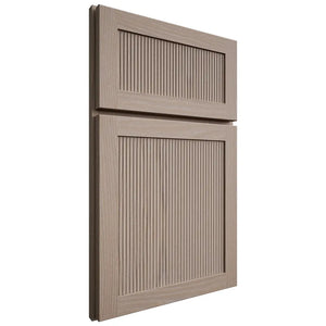 Shiloh Cabinetry Full Overlay Reeded Malibu White Oak Plain Cut Whitewash Door