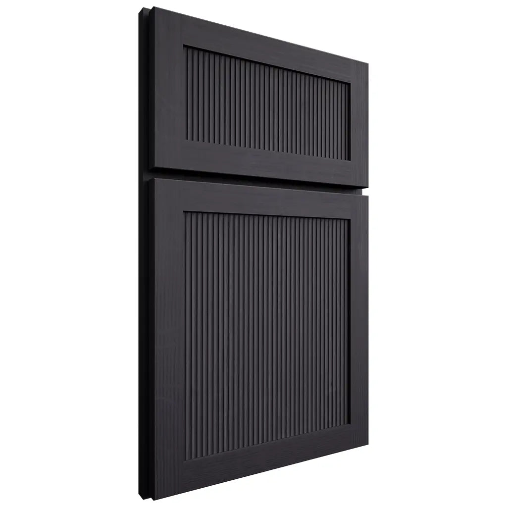 Shiloh Cabinetry Full Overlay Reeded Malibu White Oak Quarter Sawn Harbor Door
