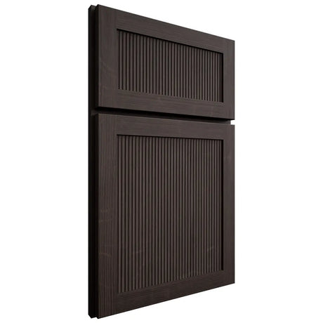 Shiloh Cabinetry Full Overlay Reeded Malibu White Oak Quarter Sawn Morel Door