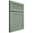 Shiloh Cabinetry Full Overlay Reeded Malibu White Oak Quarter Sawn Moss Door