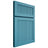 Shiloh Cabinetry Full Overlay Reeded Malibu White Oak Rift Cut Aqua Door