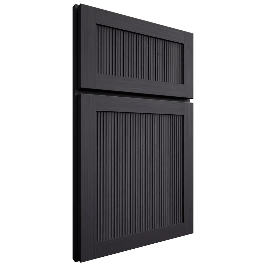 Shiloh Cabinetry Full Overlay Reeded Malibu White Oak Rift Cut Harbor Door