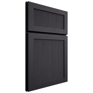 Shiloh Cabinetry Full Overlay Reeded Malibu White Oak Rift Cut Harbor Door