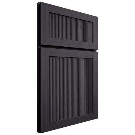 Shiloh Cabinetry Full Overlay Reeded Malibu White Oak Rift Cut Harbor Door