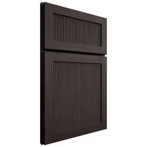 Shiloh Cabinetry Full Overlay Reeded Malibu White Oak Rift Cut Morel Door