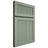 Shiloh Cabinetry Full Overlay Reeded Malibu White Oak Rift Cut Moss Door