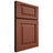 Shiloh Cabinetry Full Overlay Richmond Maple Plain Cut Cayenne Door