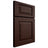 Shiloh Cabinetry Full Overlay Richmond Maple Plain Cut Cocoa Door