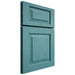 Shiloh Cabinetry Full Overlay Richmond Red Oak Plain Cut Aqua Door