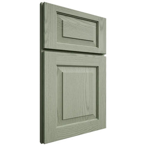 Shiloh Cabinetry Full Overlay Richmond Red Oak Plain Cut Moss Door