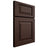 Shiloh Cabinetry Full Overlay Richmond Walnut Plain Cut Bison Door