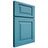 Shiloh Cabinetry Full Overlay Richmond White Oak Quarter Sawn Aqua Door
